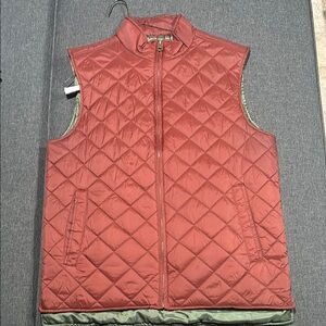 Reversible Quilted Vest - Red and Green